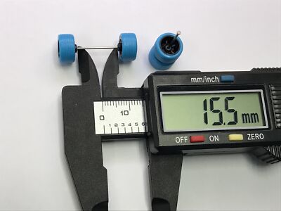 R065 Hot Wheels 1/64 Set Watanabe Chrome 10mm,Long Axle RUBBER,TIRE,REAL RIDER E - Foto 3