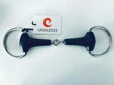 Eggbutt Single Jointed Snaffle Bit with Rubber & SS (UKSALES25® Horse Bits)