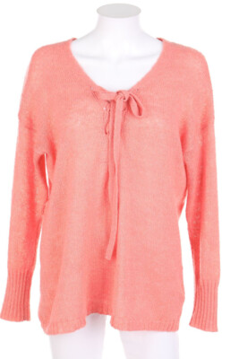 AMISU V-Neck Pullover Oversize Lacing M light pink