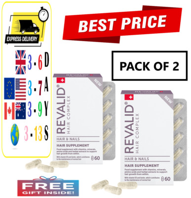 Revalid Hair Complex - Reduzieren Sie Haarausfall und verbessern Sie das Nagelwachstum - 2 x 60 Kapseln