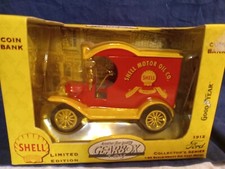 Gearbox 1912 Ford Delivery Truck Shell Motor Oil 1:24 Coin Bank Die-Cast NIB