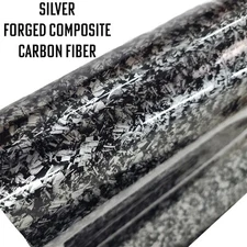 Gloss Silver Forged Composite Carbon Fiber CF Vinyl Car Wrap Sticker Decal Film