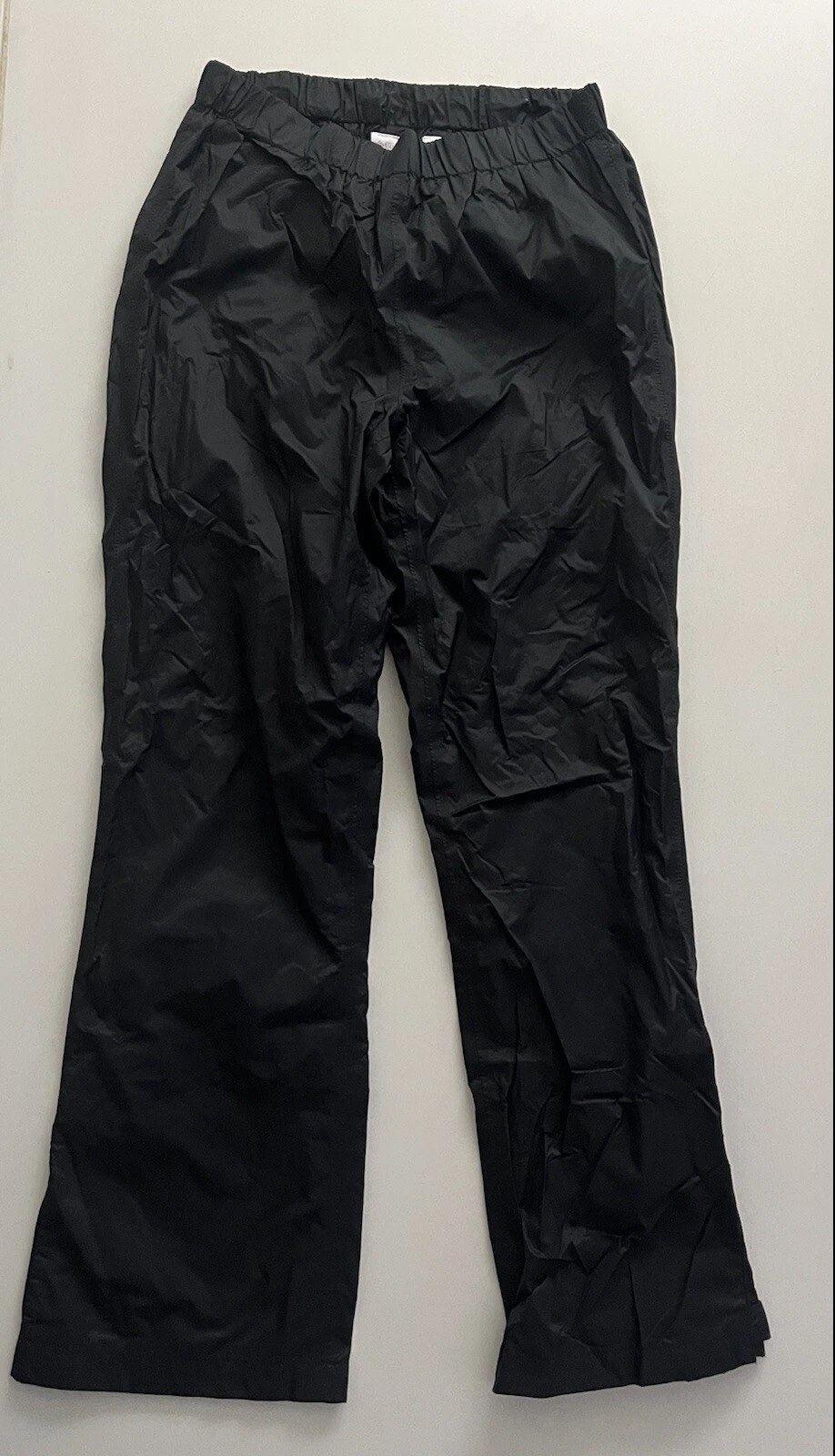COLUMBIA Small Waterproof Omni-Tech Storm Surge 100% Nylon Rain Pants Black