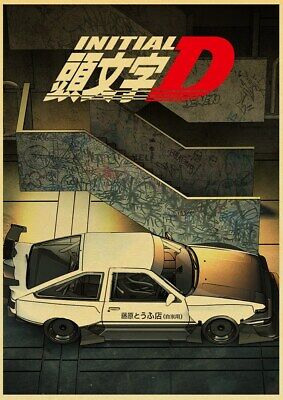 Initial D Anime Poster Japan Manga Kraft Paper Posters DIY Vintage