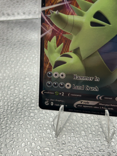 Juego de cartas coleccionables Pokémon Tyranitar V 158/264 Fusion Strike Holo ultra raro - Imagen 5 de 6