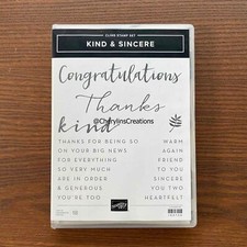 Kind  Sincere Stampin' Up Stamp Set 160739 LARGE SENTIMENTS THANKS
