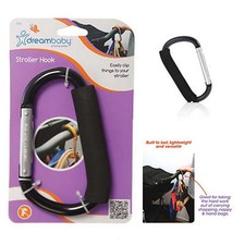 2xDreambaby Stroller Pram Shopping Bag Handbag Hook Metal Hanger Clip Dream Baby