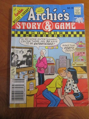 THE ARCHIE DIGEST LIBRARY ARCHIE'S STORY & GAME DIGEST NO. 16 * MUST SEE ***