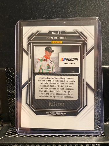 Ben Rhodes 2023 Prizm Red and Blue Hyper Prizm # 12/299 Card #37 - Picture 2 of 2