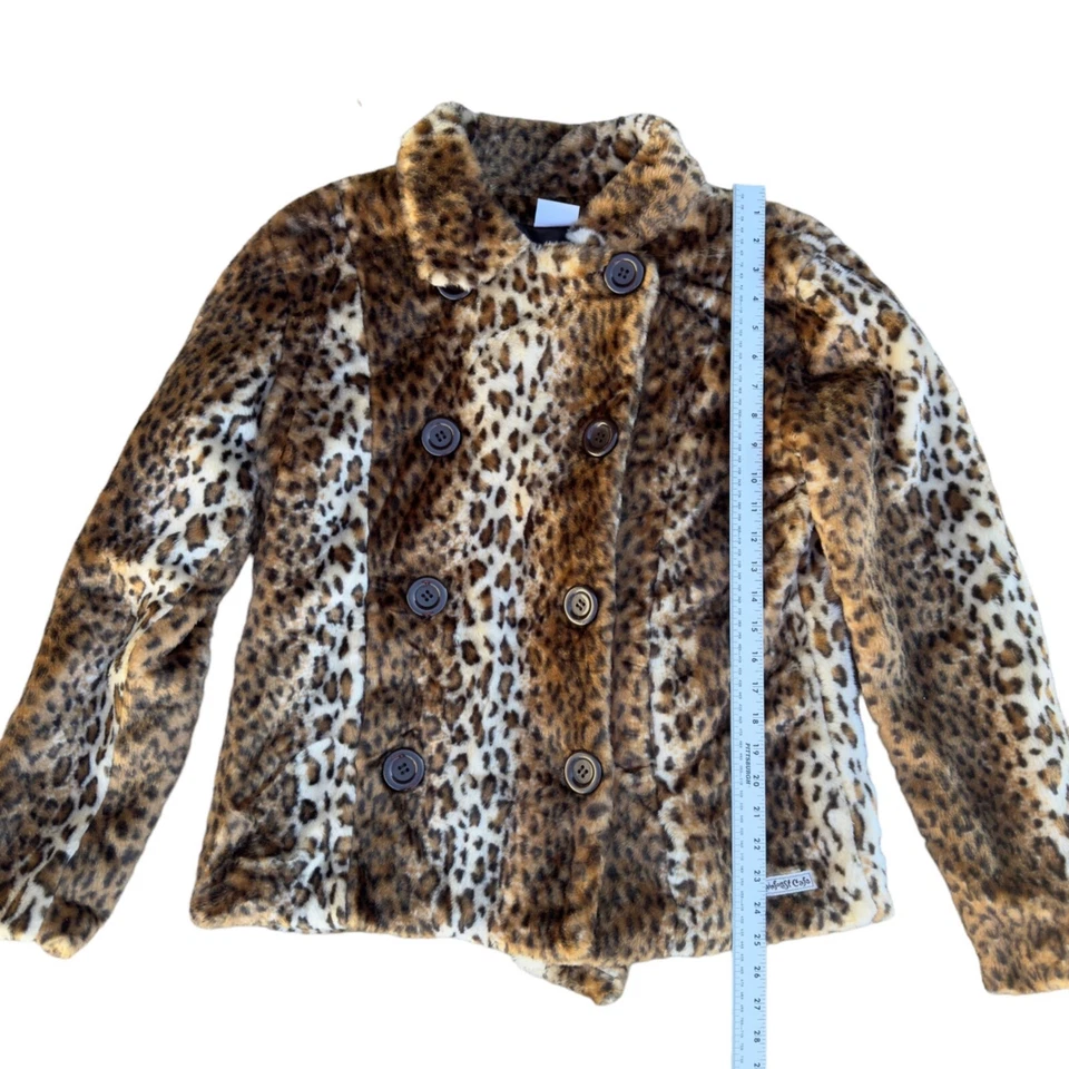 Chaqueta para mujer Rainforest Café vintage años 90 estampado de guepardo piel sintética grande (L) Foto 4 de 4