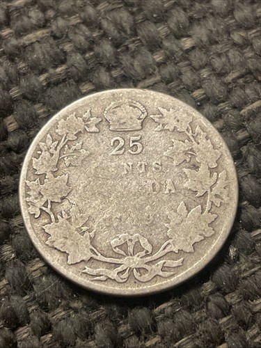 1919 CANADA Quarter - KING GEORGE V Silver Coin.