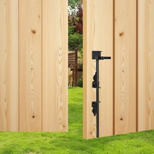 Cane Bolt Heavy Duty Gate Drop Rod 18 inch Steel with Black Finish -1 Pack