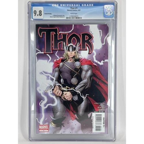 THOR 1 Second Printing Variant: High-Grade 9.8 CGC. Mark Morales Cover. Avengers