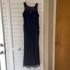 Ignite Evenings By Carol Lin Mother Of The Bride Dress Size 8 Navy Blue Formal
