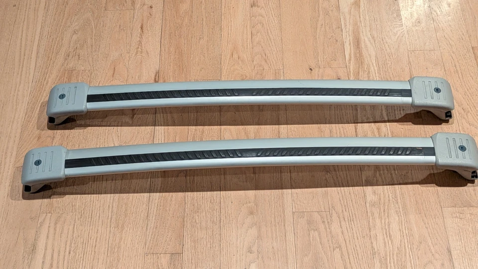 VOLVO 2003-2014 Volvo XC90 fábrica OEM plateado barras de carga perfil de ala Foto 4 de 4