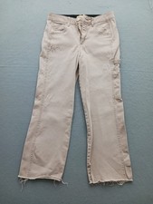 Democracy Women Pants Size 8 Beige Bootcut Stretch Corduroy Classic Stylish