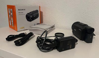 Sony FDR-AX33 Camcorder + CPL Filter + OVP