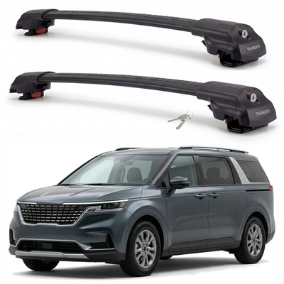 Roof Rack Cross Bars for Kia Carnival 2022-2026 Aluminum Lockable Black Pair