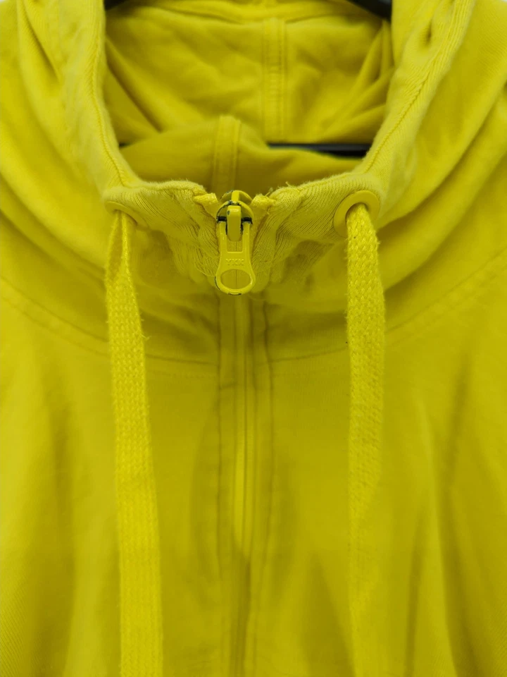 Sudadera con capucha para mujer Stella McCartney M amarilla poliéster con otra cremallera completa Foto 3 de 4