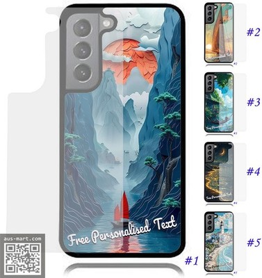 Personalised Text Glass Phone Case For Samsung Galaxy S23/22/21/20/10/9/8 Series