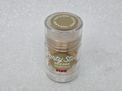 Victoria's Secret Party Stick Gold Rush Shimmer Balm Face & Body Pink 1 Oz
