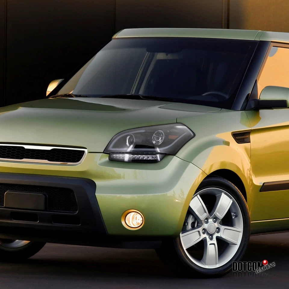 Fit 2010-2011 Kia Soul Black Smoke LED Signal Strip Projector Headlights Lamps — 第 2/4 张图片