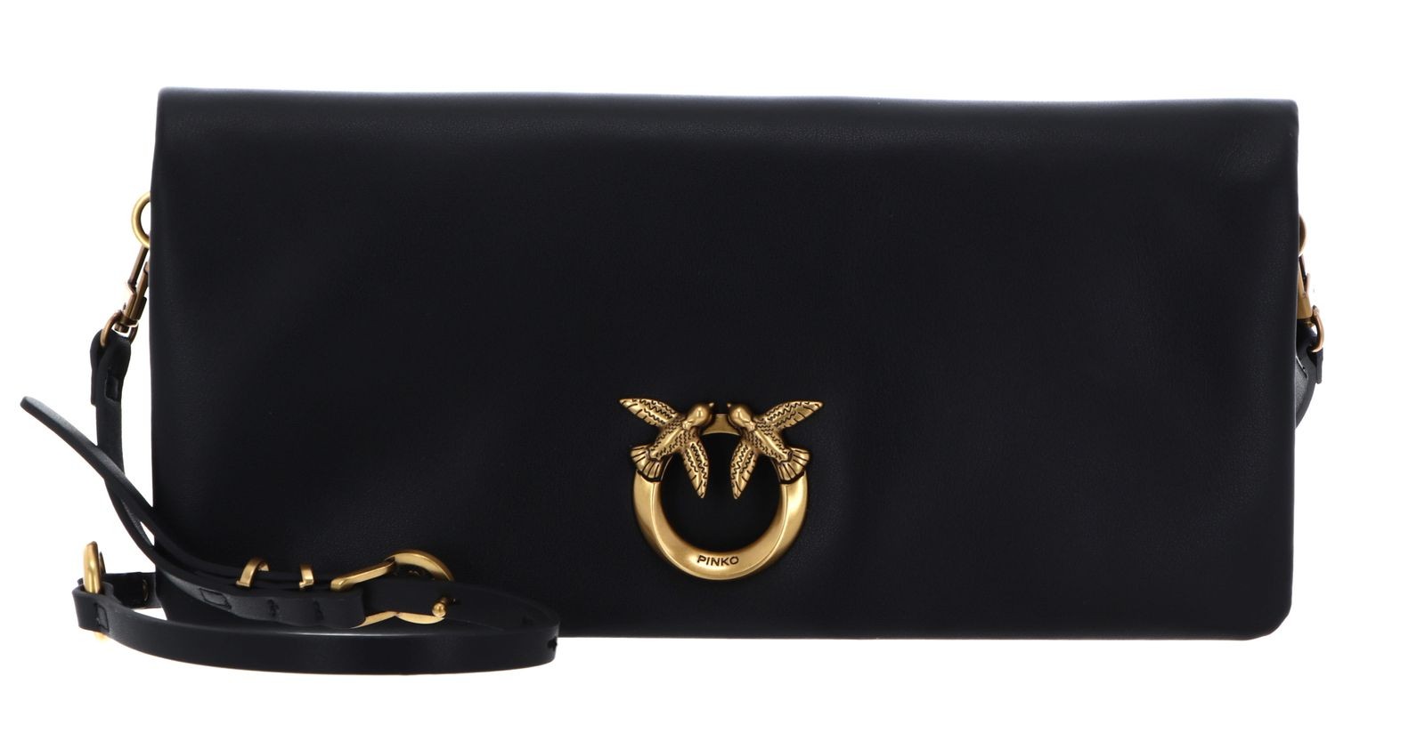 Pinko Women's Black - Love Bag Click Soft Horizontal Medium Crossbody Clutch In Leather - Image 2