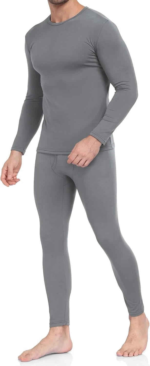 Thermal Underwear for Men Long Johns with Fleece Lined Base Layer, Size Medium