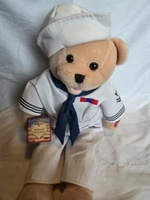Chantilly Lane 19” American Heroes Navy Bear Musical Plush | Anchors Aweigh