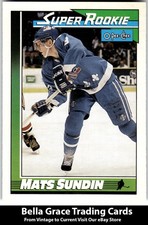 1991-92 Topps Mats Sundin #12 Quebec Nordiques NHL Hockey