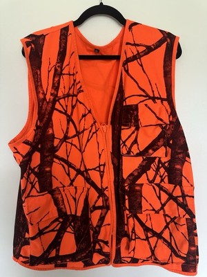  Blaze Hunting Vest with Pockets for Men fishing Camping XX-Large Orange