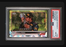 2022 TOPPS CHROME FORMULA 1 SAPPHIRE EDITION #156 SERGIO PEREZ CHARTREUSE PSA 8