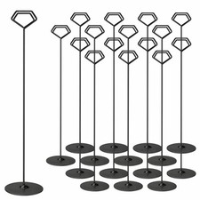 Urban Deco 16PK 12" Metal Diamond Table Number Place Card Holders Wedding Party
