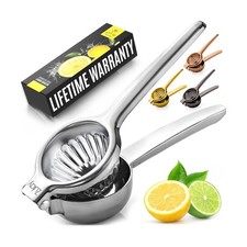 Lemon Squeezer Stainless Steel with Premium Quality Heavy Duty Solid Metal Sq...
