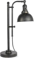 Rustic Desk Lamp Black Adjustable, Style Metal Task Lamp 25"-29" Bronze Finish