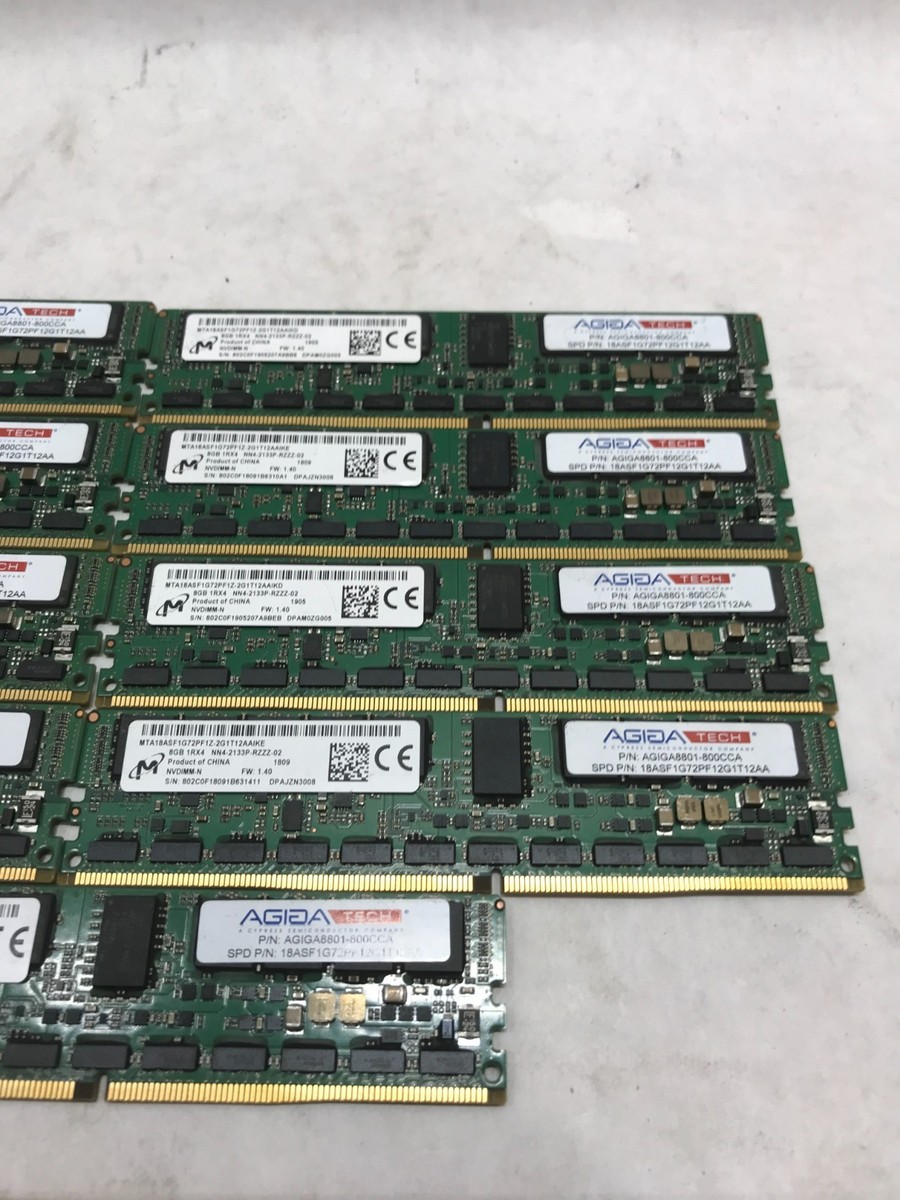 Micron 8GB DDR4-2133 NVDIMM-N 2枚 サーバー用 9x Micron 8GB PC4 NN4-2133P-RZZZ-02 NVDIMM-N MTA18ASF1G72PF1Z