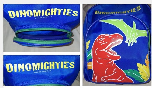 Vintage Sanrio Dinomighties Dinosaur Lot of 5: Mini Backpack Binder 3 Tins Rare - Picture 6 of 19