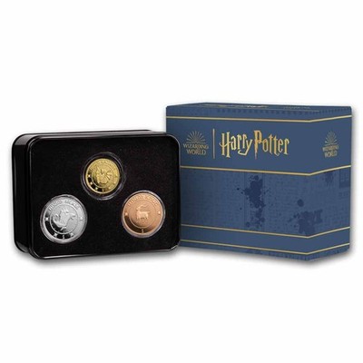 Harry Potter 1 oz Gold, Silver and Copper 3-Coin Proof Set | eBay