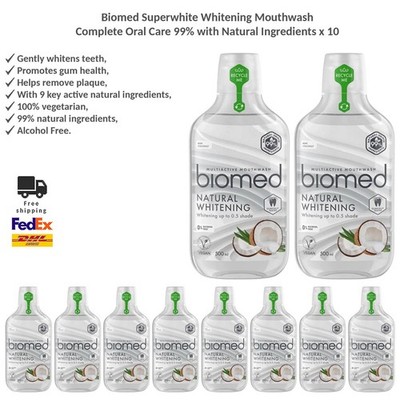 Splat Biomed Superwhite Komplette Pflege 99% Natürliches Mundwasser 500ml x 10