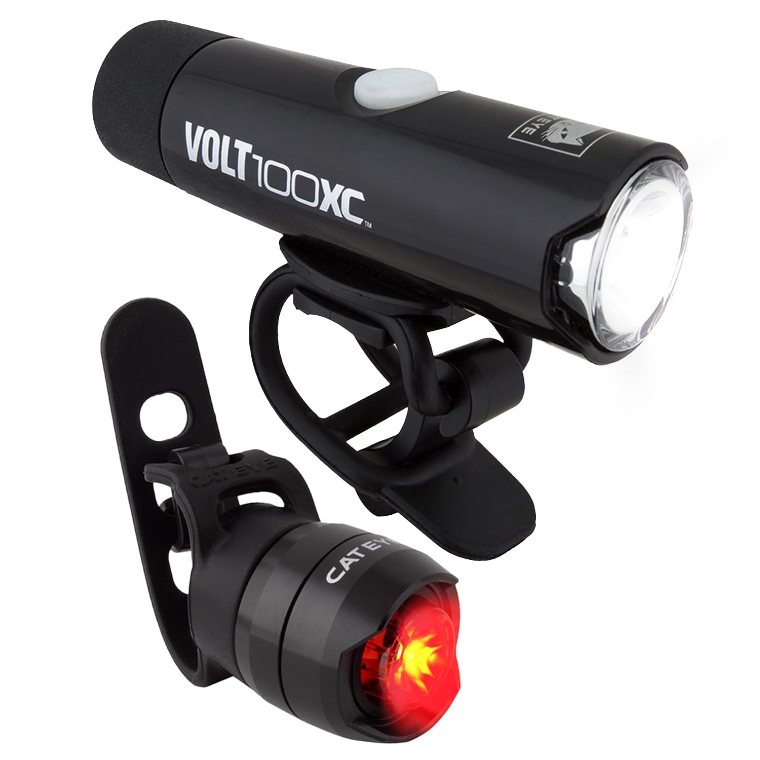 VOLT100XC & ORB Bike Light Set &ndash; USB Rechargeable Front & Rear LED Light with...