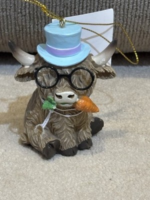 NEW, HOBBY LOBBY HIGHLAND COW EASTER 2026 ORNAMENT, 3''