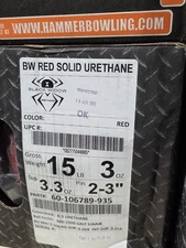 Hammer Black Widow Red Solid Urethane  15lbs Overseas Release