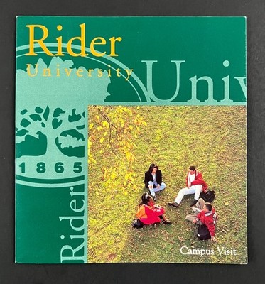1990s Rider University New Jersey Campus Visit Form Vintage Brochure Broncs