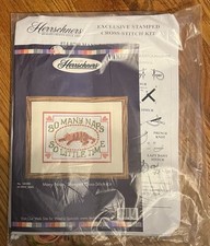 NIP Herrschners  Many Naps, So Little Time  Cat Stamped Cross Stitch Kit