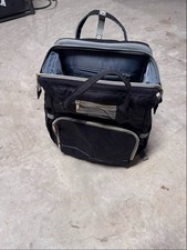 Black Diaper Bag Backpack With USB Charging Port And Changing Station