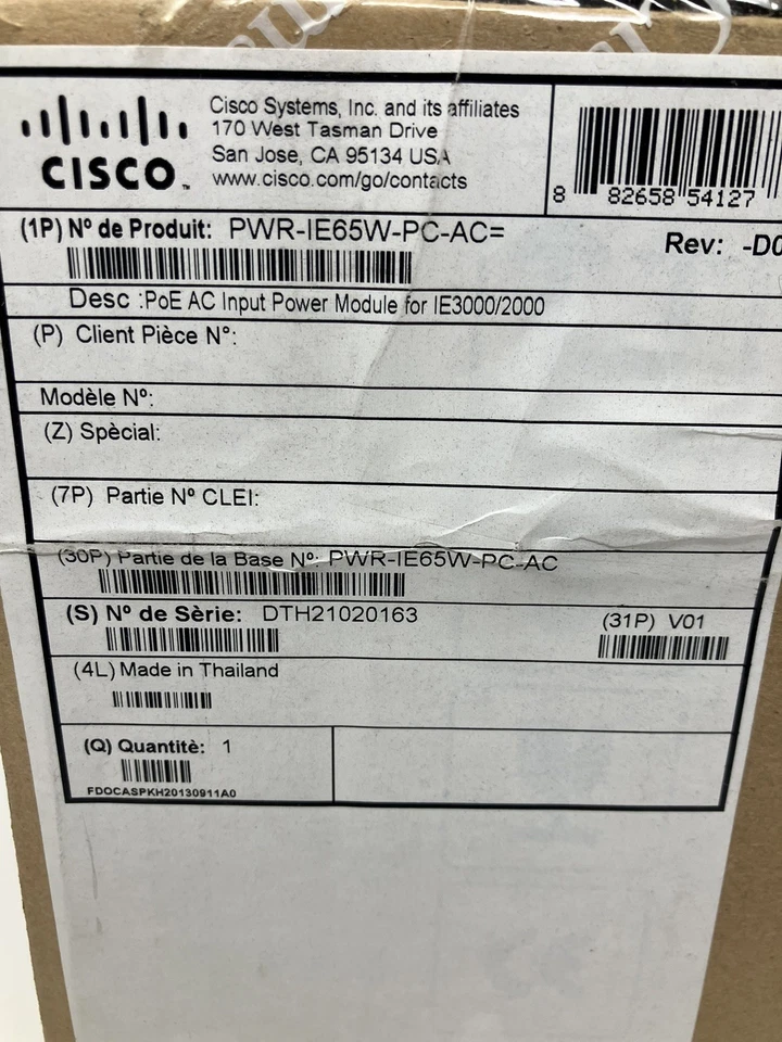 New Cisco PWR-IE65W-PC-AC AC Power Module for 3000 Series Switches - Image 2 of 4
