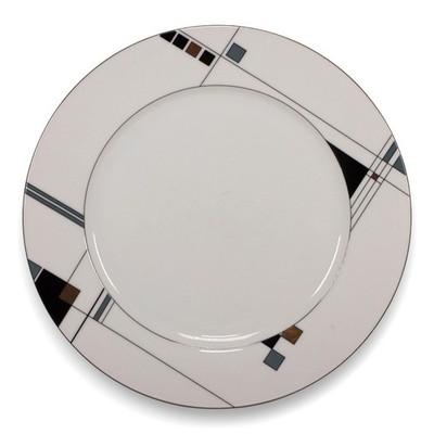 Mikasa Metrix L5588 Dinner Plate 11'' Art Deco Geometric Japan Vintage 1995