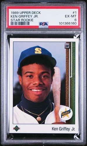 1989 Upper Deck - Star Rookie Ken Griffey Jr #1 (RC) PSA 6