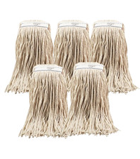 Pack of 5 Cotton Kentucky Mop Heads 16oz 450g Commercial Floor Cleaning