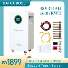 48V 314Ah Lithium Battery (51.2V) LiFePO4 16.07kwh for RV Solar Off-grid Boat